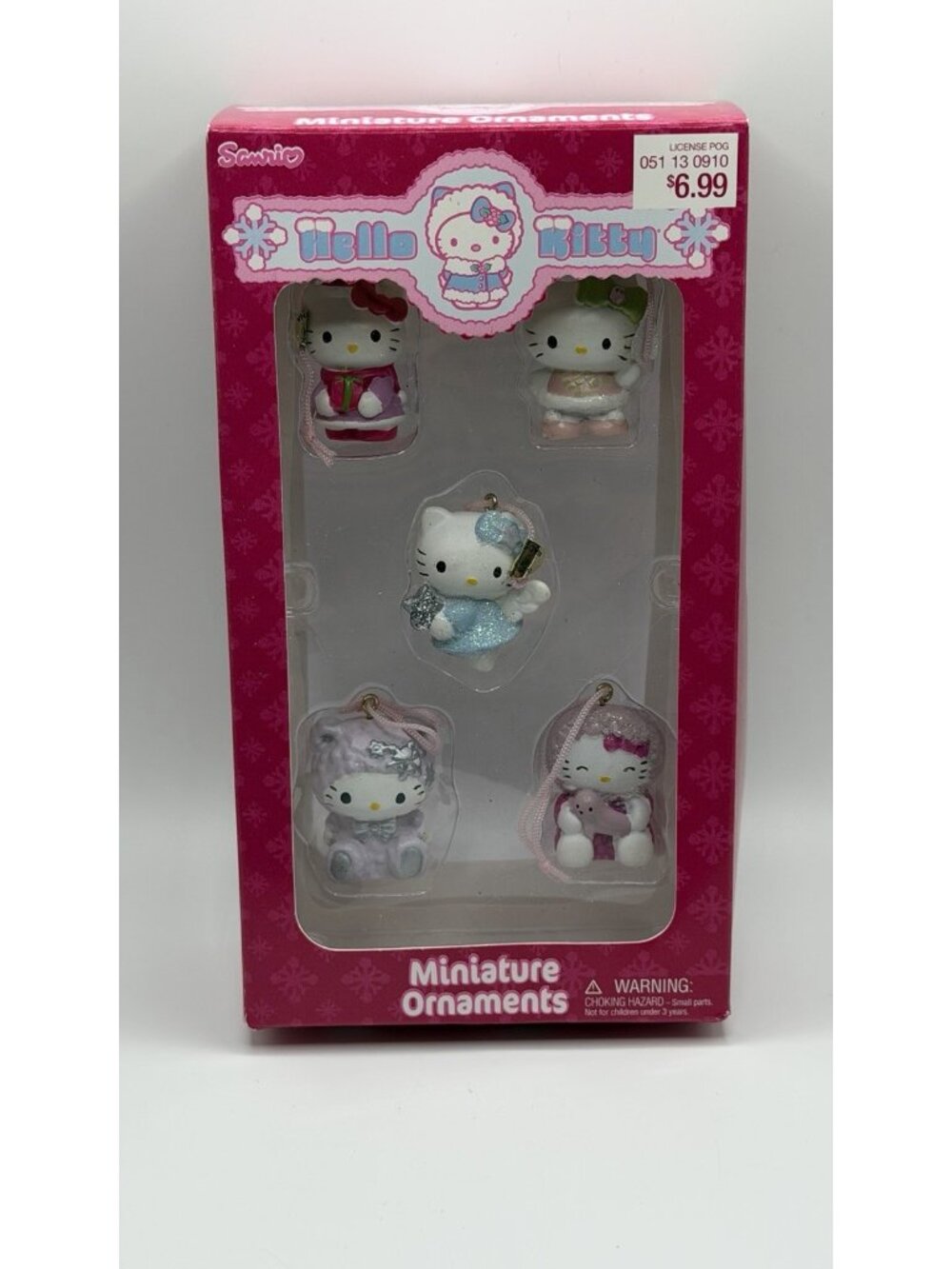 2007 Sanrio HELLO KITTY Miniature‎ Holiday Ornaments Set of 5